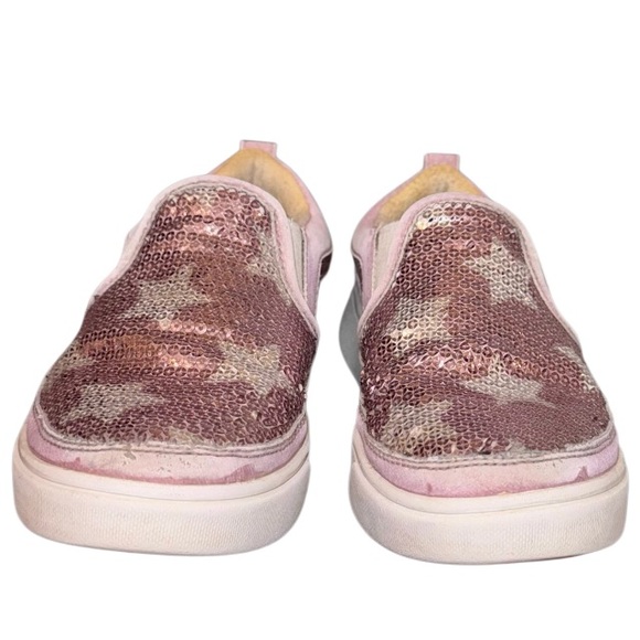 UGG Caplan sequin STAR Suede SLIP ON sneakers GIRL’s shoes  size 1 - Picture 11 of 16